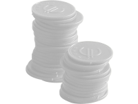 Consumptiemunten - 100 st., BarUp, Wit, 100 st., ⌀25mm