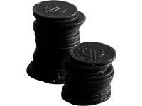 Consumptiemunten - 100 st., BarUp, Zwart, 100 st., ⌀25mm