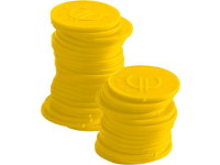 Consumptiemunten - 100 st., BarUp, Geel, 100 st., ⌀25mm