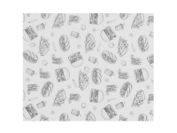 Vetbestendig papier, HENDI, Illustratie fast-food patroon, 500 st., 200x250mm