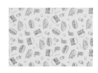 Vetbestendig papier, HENDI, Illustratie fast-food patroon, 500 st., 250x350mm