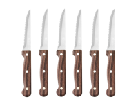 Steakmes - 6 stuks, HENDI, Profi Line, Bruin, 6 st., (L)210mm