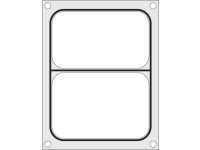 Traysealer matrix, HENDI, Twee-delige container 227x178 mm