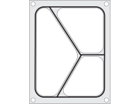 Traysealer matrix, HENDI, Driedelige container 227x178 mm