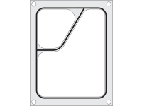 Traysealer matrix, HENDI, Tweedelige colt container colt 227x178 mm
