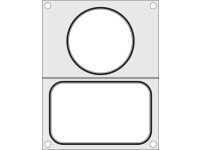 Traysealer matrix, HENDI, 2 containers (1x 178x113 mm, 1x ø115 mm)