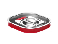 Deksel voor GN containers met siliconenrand, HENDI, Kitchen Line, GN 1/6, 156x142mm
