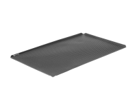 Tray geperforeerd - met 4 randen, HENDI, GN 1/1, Zwart, 530x325x(H)10mm, Rechthoekig