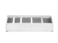 Gastronormbak houder, HENDI, 5 compartimenten, 745x245x(H)215mm