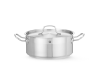 Kookpan laag - met deksel, HENDI, Profi Line, 4,8L, ⌀240x(H)105mm