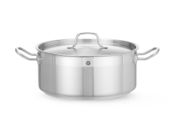 Kookpan laag - met deksel, HENDI, Profi Line, 7,5L, ⌀280x(H)120mm