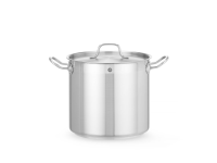 Kookpan hoog - met deksel, HENDI, Profi Line, 9,8L, ⌀240x(H)220mm