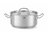Kookpan laag - met deksel, HENDI, Kitchen Line, 2,9L, ⌀200x(H)95mm