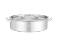 Laag kookpan - met deksel, HENDI, 10,8L, ⌀360x(H)110mm, Rond