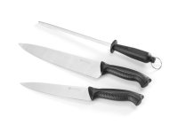 Messenset, 3-delig, HENDI, Zwart, (L)380mm