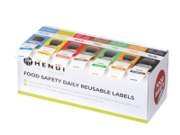 Set voedselveiligheidsstickers, multifunctioneel, eenvoudig verwijderbaar, met een dispenser, HENDI, 240x80x(H)100mm