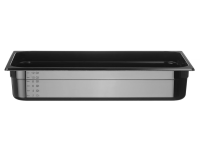 Container GN 1/1 zwart polycarbonaat, HENDI, Profi Line, GN 1/1, 14L, Zwart, 530x325x(H)100mm