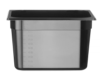Container GN 1/2 zwart polycarbonaat, HENDI, Profi Line, 12,5L, Zwart, 325x265x(H)200mm