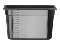 Container GN 1/3 zwart polycarbonaat, HENDI, Profi Line, GN 1/3, 7,8L, Zwart, 325x176x(H)200mm