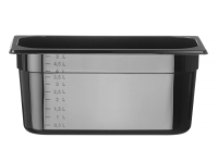 Container GN 1/3 zwart polycarbonaat, HENDI, Profi Line, GN 1/3, 5,7L, Zwart, 325x176x(H)150mm