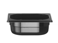 Container GN 1/6 zwart polycarbonaat, HENDI, Profi Line, GN 1/6, 1L, Zwart, 176x162x(H)65mm