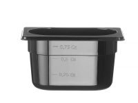 Container GN 1/9, HENDI, GN 1/9, 1L, Zwart, 176x108x(H)100mm
