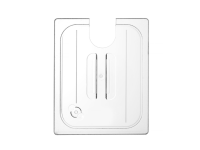 Deksel voor GN containers met uitsparing voor sous vide stick, HENDI, GN 1/2, Transparant, 265x325mm