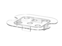 Geperforeerde roosters voor GN containers polycarbonaat, HENDI, Profi Line, GN 1/6, Transparant, 118x106mm