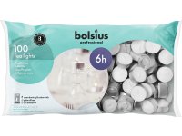 Bolsius Professional Theelichten 6 branduren Wit zak 100 stuks