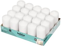 Bolsius Professional Stompkaarsen 10/5 cm 20 branduren Wit tray 20 stuks