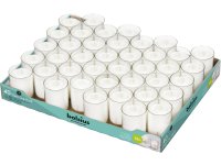 Bolsius Professional Clear cups 16 branduren Transparant tray 40 stuks