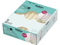 Bolsius Professional Kroonkaarsen 240/24mm 10 branduren Ivoor doos 24 stuks