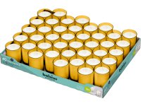 Bolsius Professional Clear cups 16 branduren Amber tray 40 stuks
