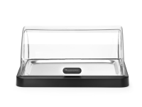 Koeldisplay met rolltop “Duo” UNIQ, HENDI, designed by Robert Bronwasser, Enkel, Zwart, 460x355x(H)220mm, Rechthoekig