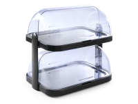 Koeldisplay met rolltop, dubbel, HENDI, Donkergrijs, 440x320x(H)440mm