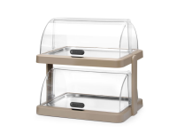 Koeldisplay met rolltop “Duo” UNIQ, HENDI, designed by Robert Bronwasser, Dubbel, Beige, 480x355x(H)480mm, Rechthoekig