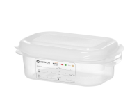 GN 1/9 container, polypropyleen, HENDI, GN 1/9, 0,6L, Transparant, 176x108x(H)65mm, Rechthoekig