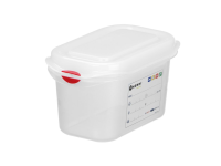 GN 1/9 container, polypropyleen, HENDI, GN 1/9, 1L, Transparant, 176x108x(H)100mm, Rechthoekig