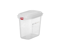 GN 1/9 container, polypropyleen, HENDI, GN 1/9, 1,5L, Transparant, 176x108x(H)150mm, Rechthoekig