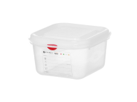 GN 1/6 container, polypropyleen, HENDI, GN 1/6, 1,7L, Transparant, 176x162x(H)100mm, Rechthoekig