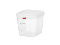 GN 1/6 container, polypropyleen, HENDI, GN 1/6, 2,6L, Transparant, 176x162x(H)150mm, Rechthoekig