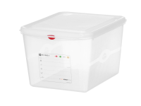 GN 1/2 container, polypropyleen, HENDI, GN 1/2, 12,5L, Transparant, 325x265x(H)200mm, Rechthoekig