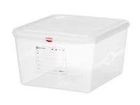 GN 2/3 container, polypropyleen, HENDI, GN 2/3, 19L, Transparant, 354x325x(H)200mm, Rechthoekig