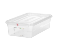 GN 1/1 container, polypropyleen, HENDI, GN 1/1, 21L, Transparant, 530x325x(H)150mm, Rechthoekig