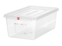 GN 1/1 container, polypropyleen, HENDI, GN 1/1, 28L, Transparant, 530x325x(H)200mm, Rechthoekig
