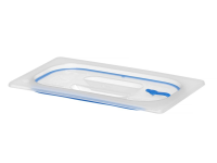 Deksel voor GN containers polypropyleen, HENDI, GN 1/4, Transparant, 265x162mm