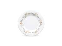 Plat bord 27,5cm brown flower Retro