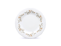 Plat bord 32cm brown flower Retro