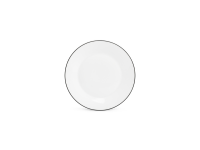 Plat bord 24cm black rim Basic White