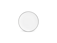 Plat bord 24cm coupe black rim Basic White